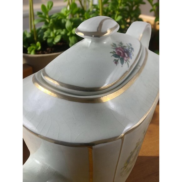 Vintage Arthur Wood Teapot Made in England – Floral Transferware – Pattern 5590 - Picture 6 of 8